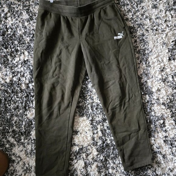 Puma Women’s Essentials Training Sweatpants | Size XL | Olive Green - Picture 1 of 2